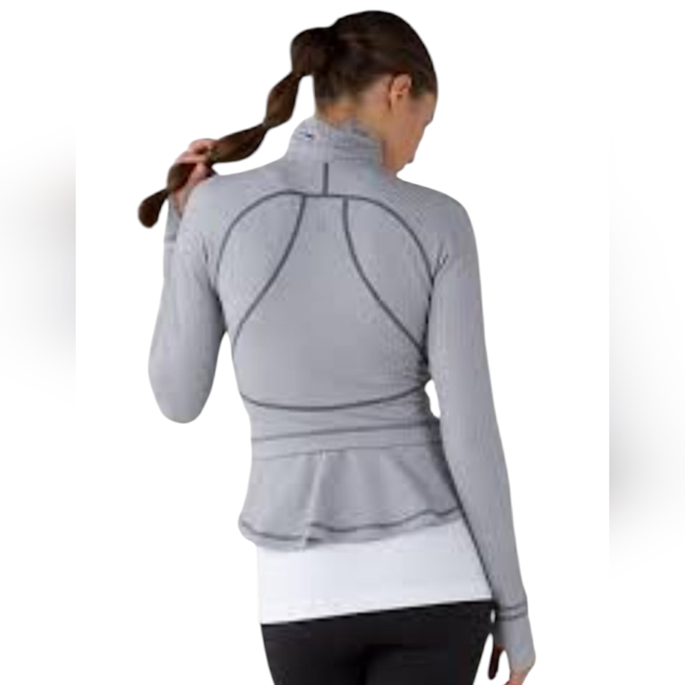 Lululemon - HEATHERED HERRINGBONE Hustle In Your Bustle Peplum Jacket